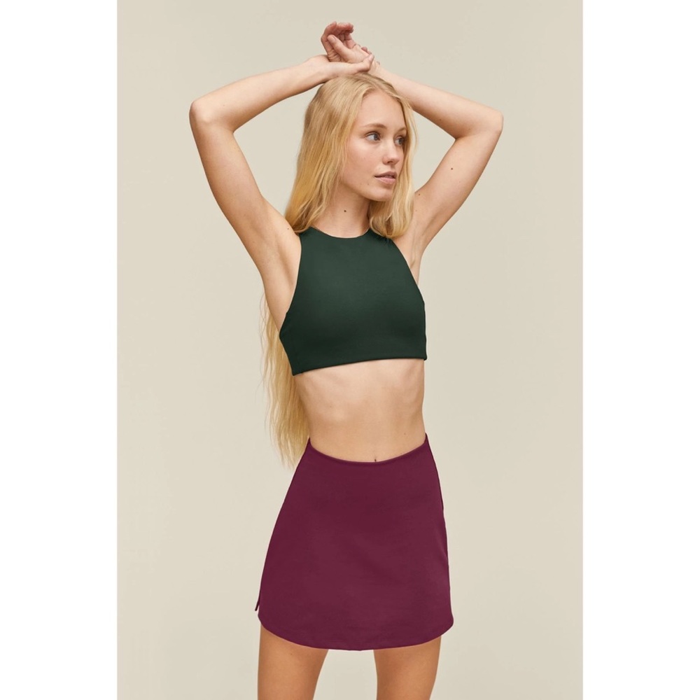 NWOT Girlfriend Collective Skort in Plum Sz S